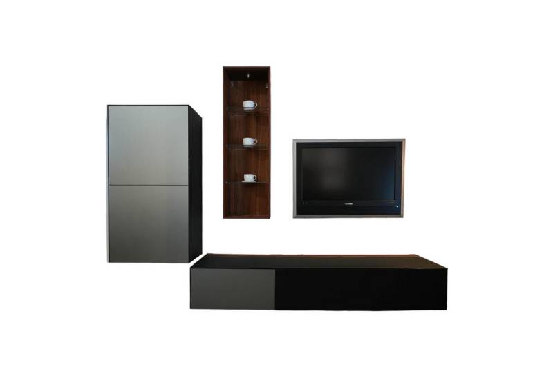 Team 7 Anbauschrank Wohnwand Cubus Pure 8 In Nussbaum Naturgeölt Fronten In Glas Stahl von Team 7