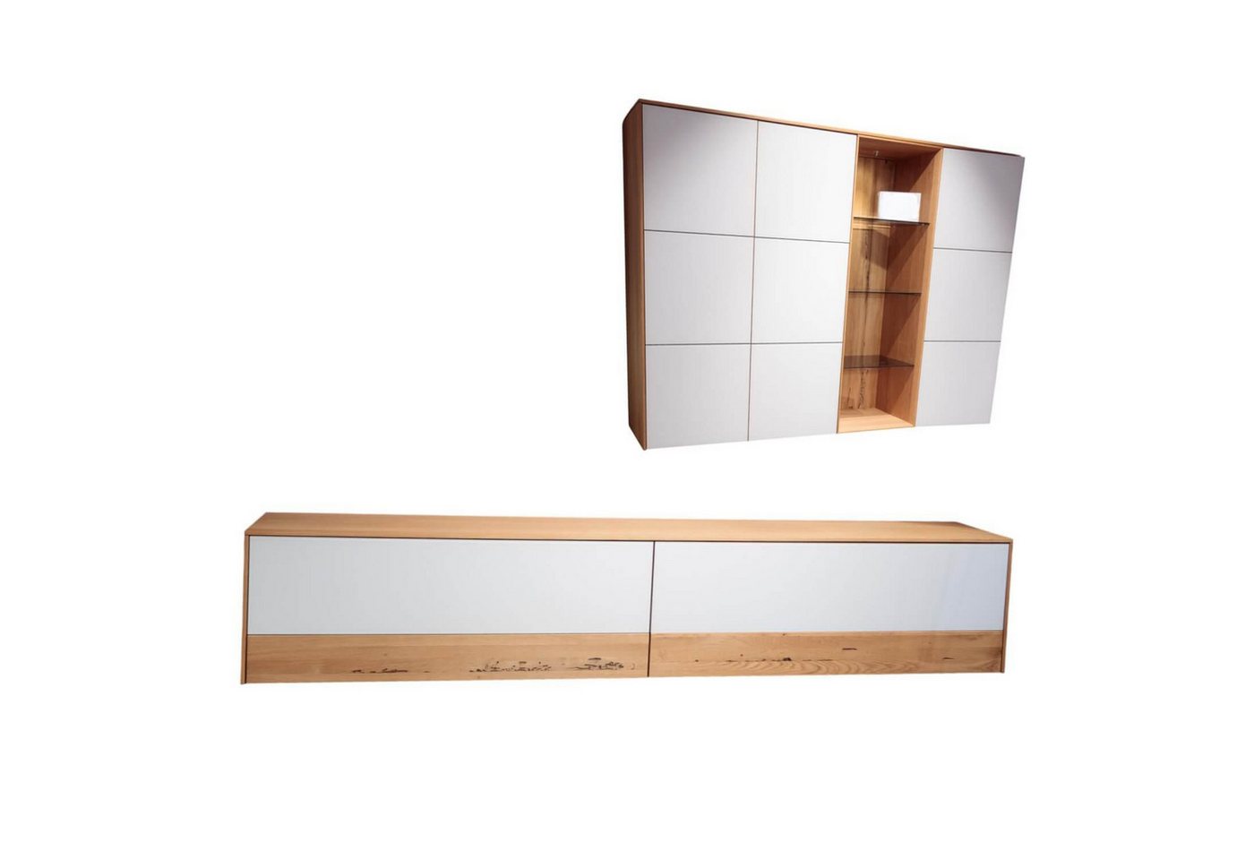 Team 7 Anbauschrank Wohnwand Eiche Natur Farbglas Weiß Matt Inklusive Beleuchtung Mit Team 7 Anbauschrank Wohnwand Eiche Natur Farbglas Weiß Matt Inklusive Beleuchtung Mit von Team 7