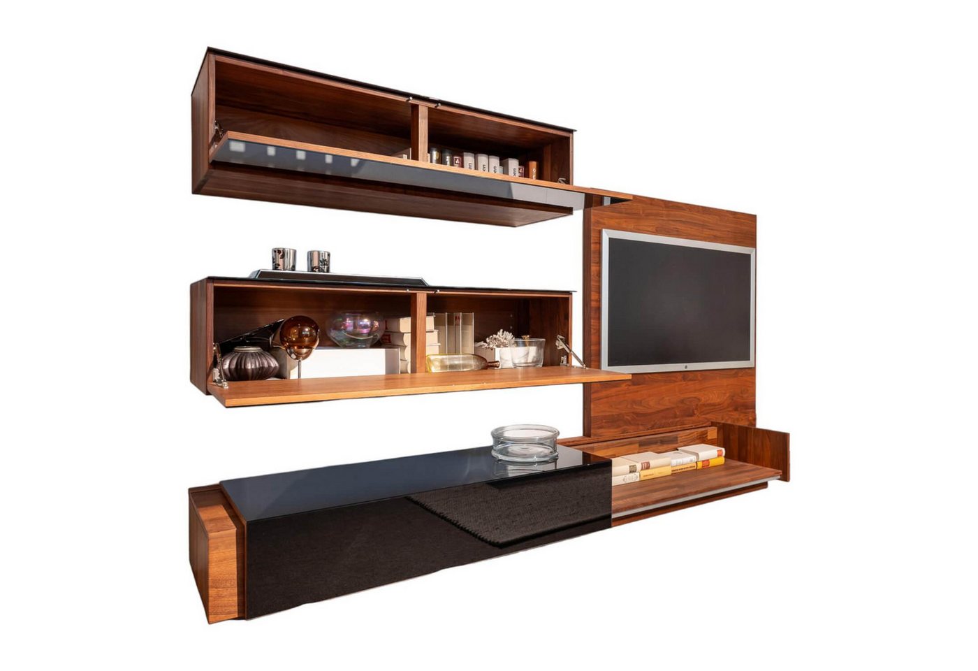 Team 7 Anbauschrank Wohnwand Mit TV Wand Und Hängeschränken Kirschbaum Team 7 Anbauschrank Wohnwand Mit TV Wand Und Hängeschränken Kirschbaum von Team 7