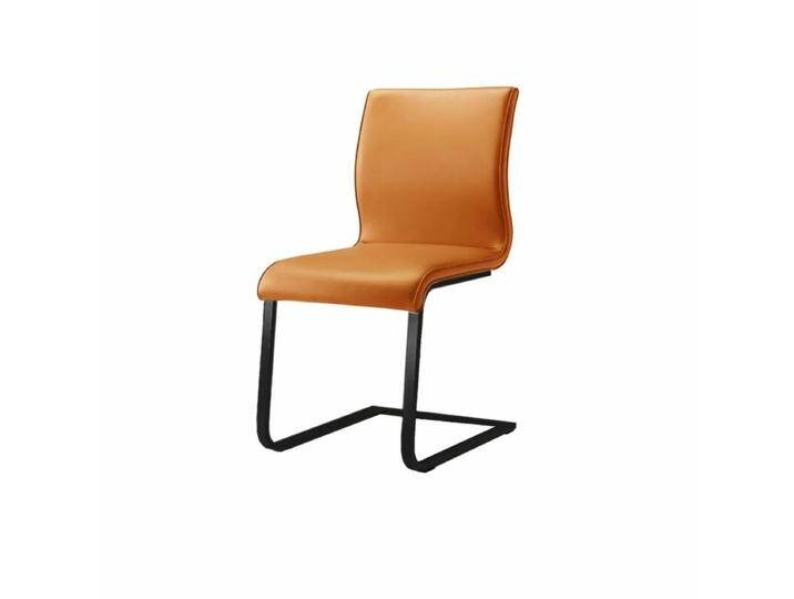 Team 7 Magnum Freischwinger mit Leder- oder Stricktexbezug - Leder Origon orange , Stahl pulverbeschichtet schwarz matt Team 7 Magnum Freischwinger mit Leder- oder Stricktexbezug - Leder Origon orange , Stahl pulverbeschichtet schwarz matt von Team-7