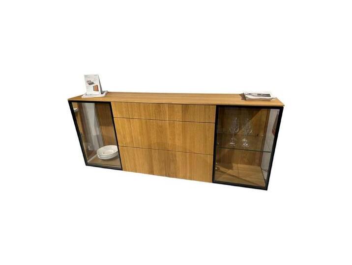 Team 7 Sideboard Sideboard Filigno Eiche Naturöl Klarglas Spotfarbe Schwarz Matt Team 7 Sideboard Sideboard Filigno Eiche Naturöl Klarglas Spotfarbe Schwarz Matt von Team-7