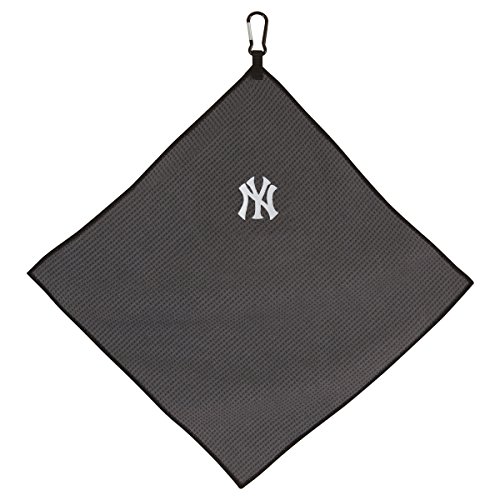 Team Effort MLB 38,1 x 38,1 cm Grau Mikrofaser-Handtuch, New York Yankees 15" x 15" Grey Microfiber Towel, Mehrfarbig von Team Effort