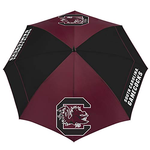 Team Effort NCAA South Carolina Fighting Gamecocks South Carolina Gamecocks 157,5 cm Windsheer Lite Golfschirm, 62 Windsheer Lite Golfschirm, mehrfarbig, NA von Team Effort