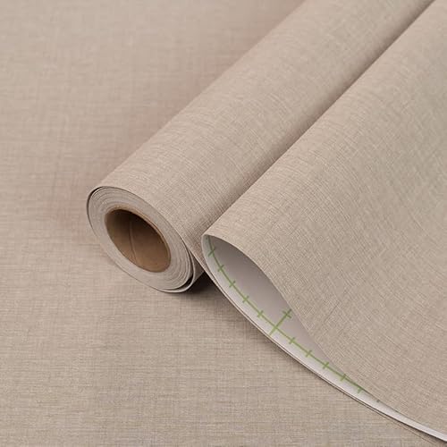 Team Value Wandschutzfolie Selbstklebend 60x500cm – Stoffoptik Folie, Möbelfolie Selbstklebend, Wasserdicht,Feuerhemmend, Für Wohnzimmer Schlafzimmer. von Team Value