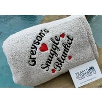 Kuscheldecke/Personalisierte Plüschdecke Design Gesticktes Kuschelgeschenk Paargeschenk Valentinstags-Decke Schnelles Schiff von TeamDDesignsLLC