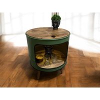 Fassbar Beistelltisch Couchtisch Ölfass Barrel Whisky Shelf Sideboard Handarbeit Nachttisch Stehtisch Bar Loftdesign Kommode Schrank Table von TeamLoftdesign