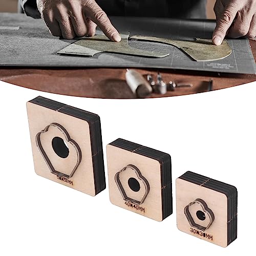 TeamSky 3-teiliges Leder-Stanz-Stanzformen-Set, Leder-Stanz-Stanzform-Set Mit Blütenblatt-Form Für Holzbearbeitung, Heimwerken von TeamSky