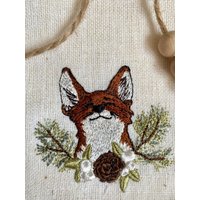 Fuchs Bestickte Leinen Servietten - Rustikale Wald-Herbst-Tischlandschaft Gemütliche Dinner-Servietten Einzigartiges Hochzeits- Und von Teamaison
