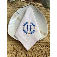 Personalisierte Monogramm Leinen Dinner Servietten - Stilvolles Hochzeitsgeschenk Personalisierte Monogramm Leinen Dinner Servietten - Stilvolles Hochzeitsgeschenk von Teamaison