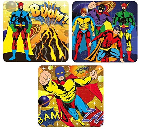 12 Superhelden-Puzzle für Kinder, Jungen, Partytüten, Pinnata-Füller, Spielzeug von Teamoy