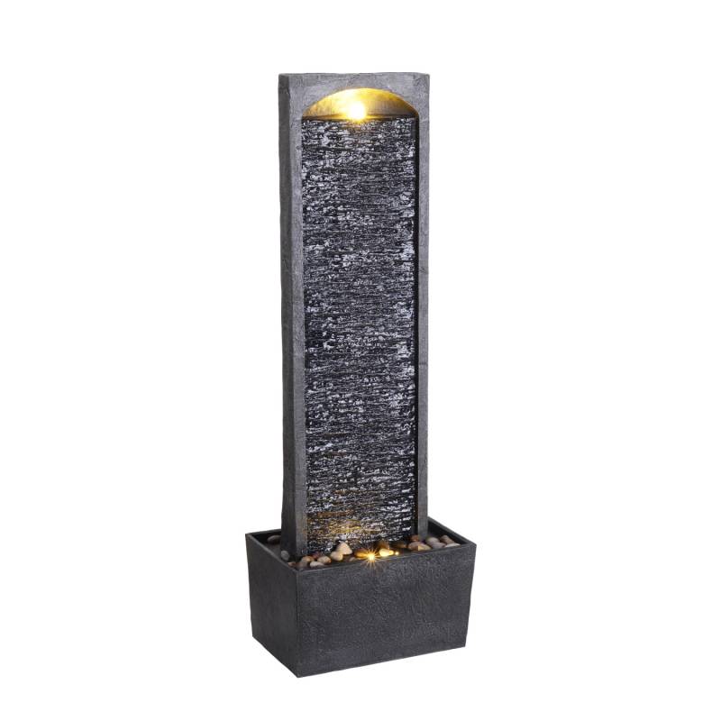 Teamson Home 98 cm Zeitgenössischer Led Wasserfall Brunnen Pebble Basis Grau von Teamson Home