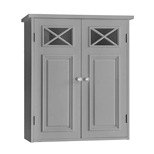 Teamson Home Badezimmer Dawson Wandschrank Mit Zwei Türen Grau EHF-6810G von Teamson Home