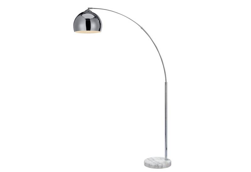 Teamson Home Bogenlampe Gebogene Metall-Stehlampe mit Chromschirm in Silber von Teamson Home