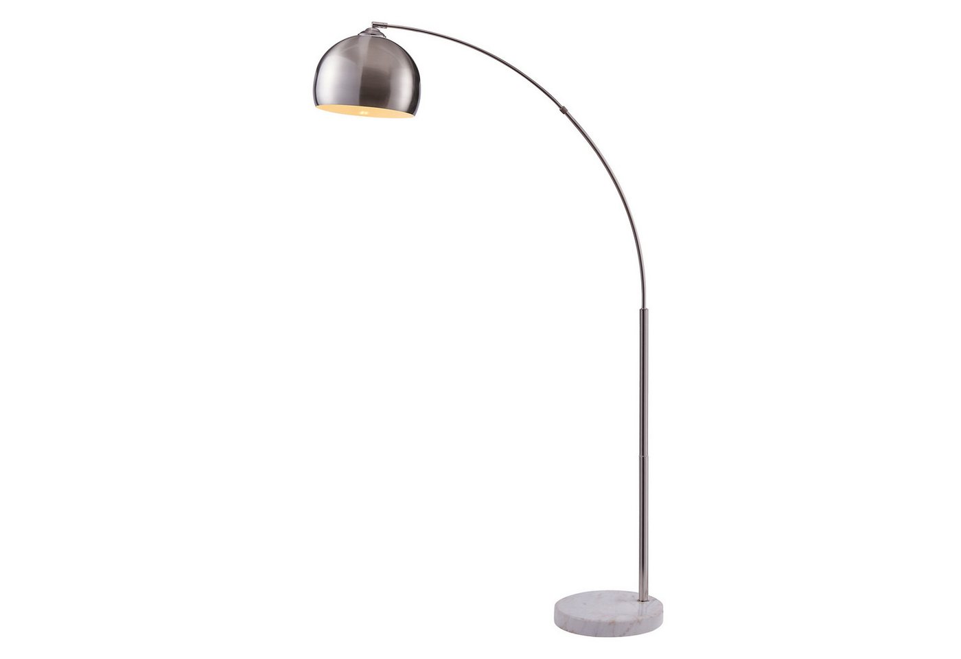 Teamson Home Bogenlampe Gebogene Stehlampe aus Metall mit Marmorimitat-Sockel grau von Teamson Home