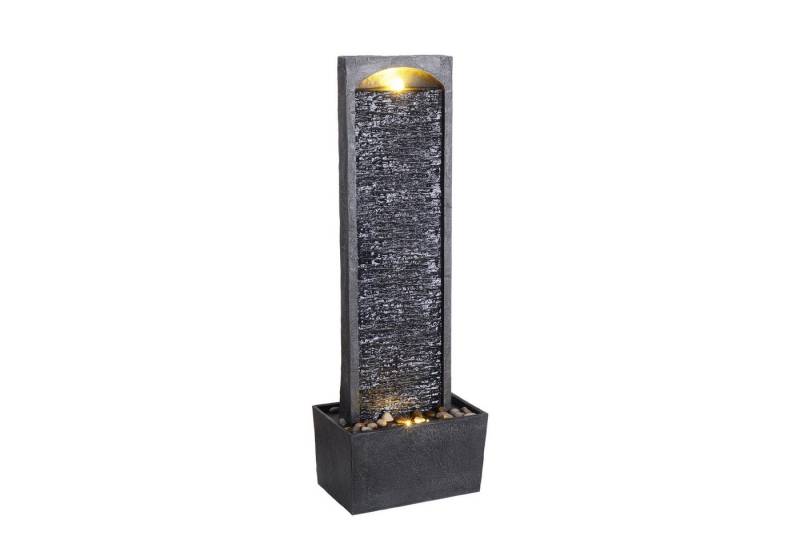 Teamson Home Gartenbrunnen Gartenbrunnen mit LED aus Polyresin schwarz H98 cm von Teamson Home