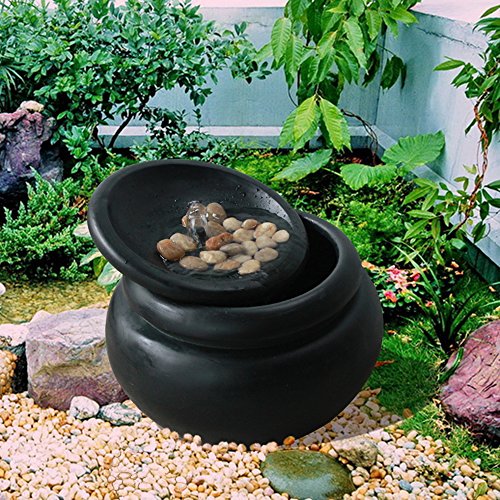 Peaktop Garden Springbrunnen | Outdoor Garden Pot Wasserfall Feature FI0031AA-EU von Peaktop