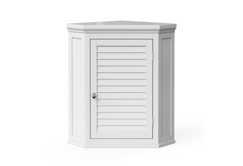 Teamson Home Hängeschrank Eck-Hängeschrank für Badezimmer aus MDF mit Lamellentür weiß Teamson Home Hängeschrank Eck-Hängeschrank für Badezimmer aus MDF mit Lamellentür weiß von Teamson Home