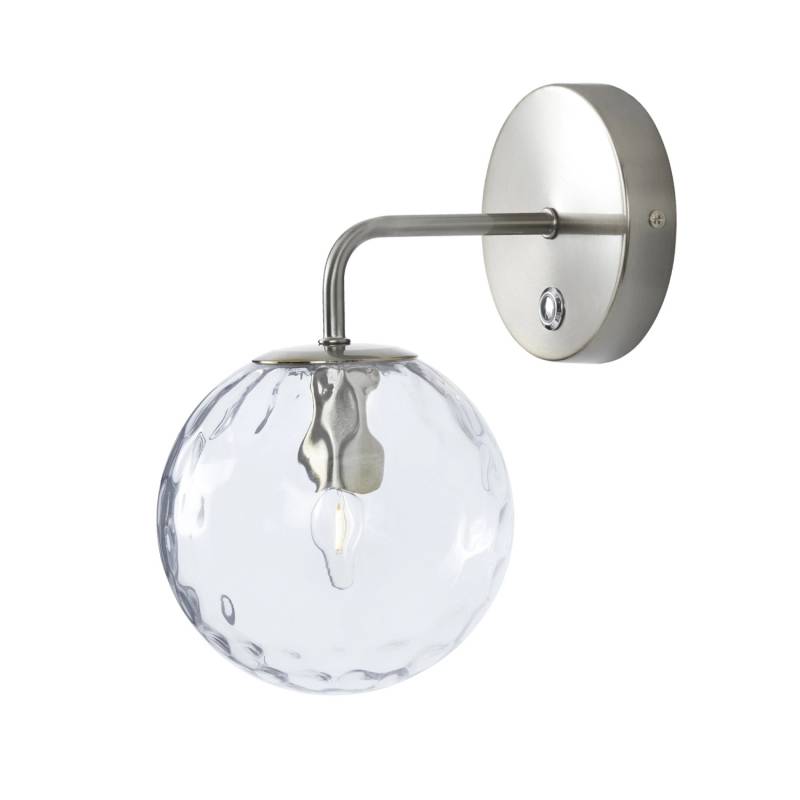 Teamson Home Klarglas Wandlampe mit Touch Dimmer Silber Design von Teamson Home