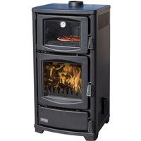 Teba - eek a Kaminofen mit Backfach ts 16 Mehrfachbelegung Holzofen 8 kW Kamin Ofen Holz Holzherd Küchenofen von Teba