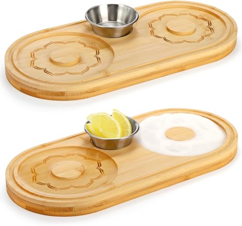 Tebery 2 Stück Bambus Margarita Salz und Zucker Rimmer Set für breite Gläser bis zu 6 Zoll, Cocktail-Tool Barkeeper Zubehör mit Edelstahl Gewürzbehälter Tebery 2 Stück Bambus Margarita Salz und Zucker Rimmer Set für breite Gläser bis zu 6 Zoll, Cocktail-Tool Barkeeper Zubehör mit Edelstahl Gewürzbehälter von Tebery