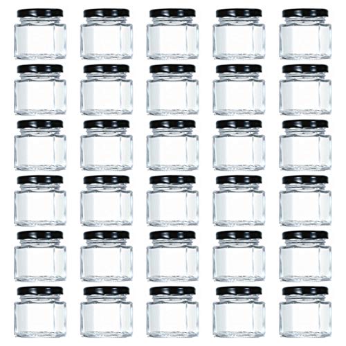 Tebery 30 Stück Sturzgläser mit 82 Etiketten Marmeladenglas Einmachglas Einweckglas Imker Honiggläser Set 45 ML von Tebery