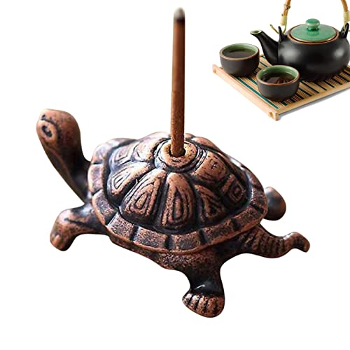 Räucherstäbchenhalter Schildkröte, Bronze Schildkröten-Ornament für Aromatherapie, Räucherstäbchenhalter mit Stabbrenner für Sauna, Café, Yoga, Hotel, Schlafzimmer Tebinzi von Tebinzi