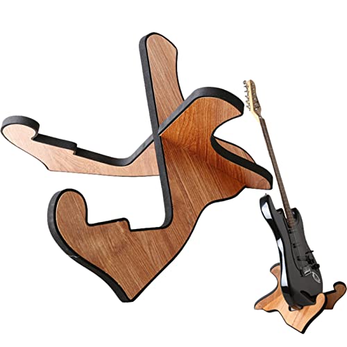 Tebinzi Bassgitarrenständer Holz | X-Frame Halter für Klassische Gitarren,Tragbarer Gitarrenständer, Abnehmbarer Musikinstrumentenständer für Klassische Akustikgitarren – Steht auf dem Boden von Tebinzi