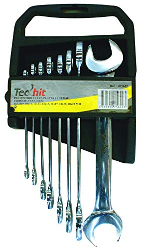 Tec Hit 475622 Spiel 8 Ringschlüsselsatz 6 bis 22 mm Chrom Vanadium von Tec Hit