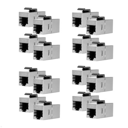 TecLines Keystone Modul Cat6a 2x RJ45 Buchse, TKM016 (16), LAN, Ethernet, Patchkabel Kupllung Verbinder Patchpanel Keystonehalterung Erweiterung von TecLines