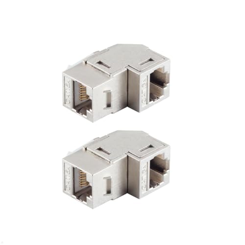 TecLines TKM008 Keystone Modul CAT6a RJ45 / Winkel, Buchse/Buchse (2) von TecLines