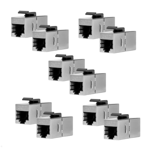 TecLines TKM015 Keystone Modul LAN CAT 7 RJ45 Buchse/Buchse (10) von TecLines