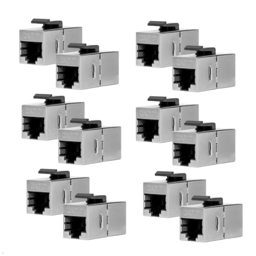 TecLines TKM015 Keystone Modul LAN CAT 7 RJ45 Buchse/Buchse (12) von TecLines