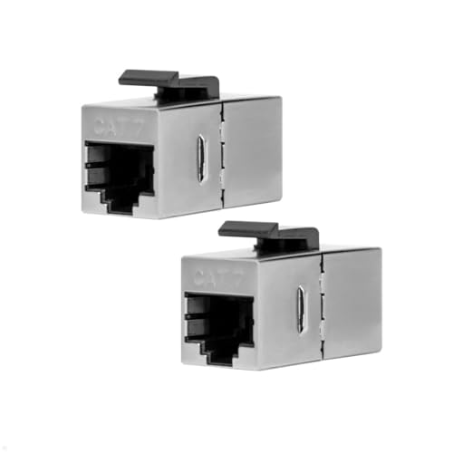 TecLines TKM015 Keystone Modul LAN CAT 7 RJ45 Buchse/Buchse (2) von TecLines