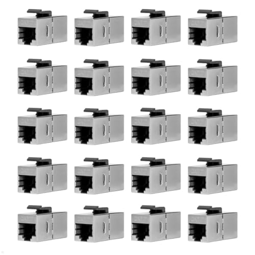 TecLines TKM015 Keystone Modul LAN CAT 7 RJ45 Buchse/Buchse (20) von TecLines