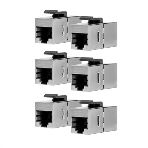 TecLines TKM015 Keystone Modul LAN CAT 7 RJ45 Buchse/Buchse (6) von TecLines