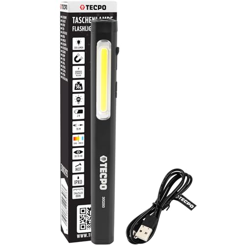 TECPO LED Werkstatt-Lampe Handlampe Arbeitsleuchte Magnetisch 300 Lumen 7.000K von TECPO