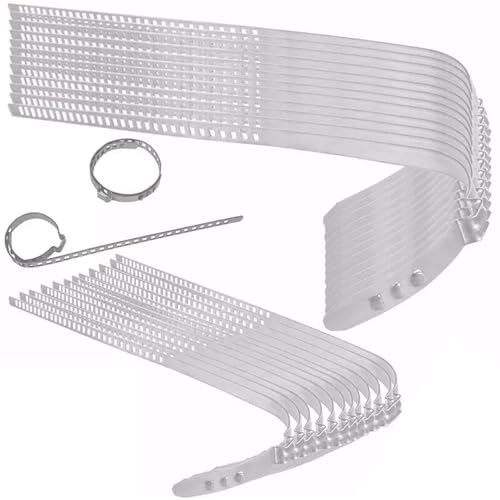 TECPO Achsmanschetten-Schellen-Set 24-tlg, für Thermoplast- & Gummi-Achsmanschetten, 12 große (60-124 mm), 12 kleine (28-65 mm) Schellen, korrosionsgeschützt, für alle gängigen Fahrzeugtypen geeignet von TECPO