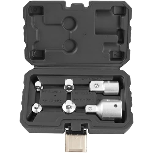 TECPO Steckschlüssel Adapter-Satz 6-tlg. Steckschlüssel-Adapter Set 1/4'', 3/8", 1/2", 3/4'' aus Chrom-Vanadium-Stahl, für Nüsse und Ratschen, matt verchromt, mit Haltekugel Adaptersatz Stecknüsse-Set TECPO Steckschlüssel Adapter-Satz 6-tlg. Steckschlüssel-Adapter Set 1/4'', 3/8", 1/2", 3/4'' aus Chrom-Vanadium-Stahl, für Nüsse und Ratschen, matt verchromt, mit Haltekugel Adaptersatz Stecknüsse-Set von TECPO