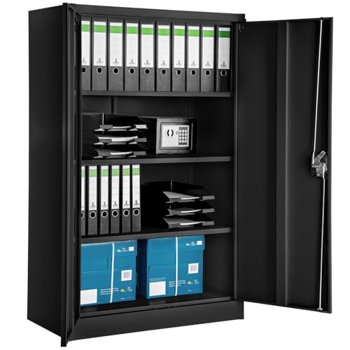 tectake 800598 - Aktenschrank, Individuell höhenverstellbare Einlageböden, Leichte Montage - Diverse Modelle (140x90x40 cm | Nr. 402937) von tectake