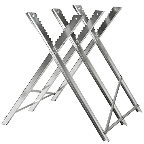 tectake® Holzsägebock für Kettensäge - Diverse Modelle - (Silber/Typ 401492") von tectake