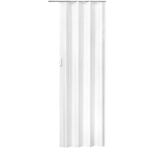 tectake® 80x203cm Falttüren Schiebetür Falt Tür Faltwand Nischentür - diverse Farben - (Weiß | Nr. 400957) von tectake