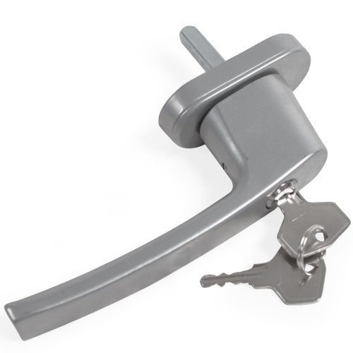 tectake® Fenstergriffe abschließbar Sicherheitsfenstergriff inklusive 2 Schlüssel pro Griff silber-matt -diverse Mengen- (2) von tectake