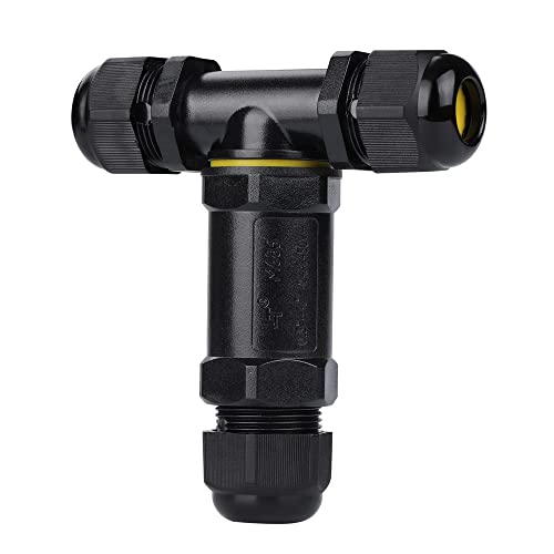 Kabelverbinder Verteilerdose Abzweigdose Kabelmuffe Verbindungsmuffe Verbindungsbox Verteilerdose Wasserdicht Kabeldose Wasserdicht IP68 6-Polig Außen Outdoor Erdkabel (6 Pin/T-Form) von Tecbee