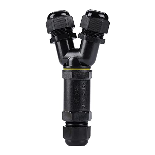 Kabelverbinder Verteilerdose Abzweigdose Kabelmuffe Verbindungsmuffe Verbindungsbox Verteilerdose Wasserdicht Kabeldose Wasserdicht IP68 6-Polig Außen Outdoor Erdkabel (6 Pin/Y-Form) von Tecbee