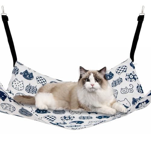 Hängematte Katze,Katzen Hängematte,60×50Cm Katzen Hängematte Heizkörper,Hängematte Für Katzen,Haustier Hängematte,Haustier-Hängematte,Frettchen Katze,Pet-Stuhl,Frettchen Für Katzen（Grau-L） von Tecfinty