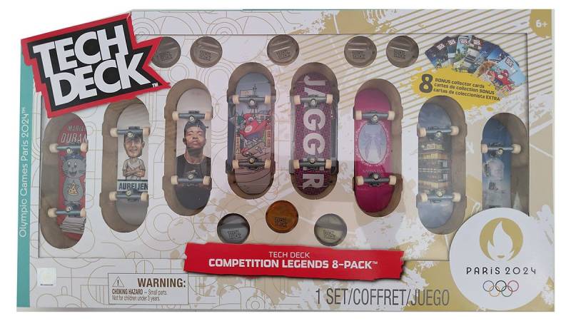 Tech Deck Miniskateboard Tech Deck Competition Legends 8-Pack, Set mit 8 authentischen Fingerbo von Tech Deck