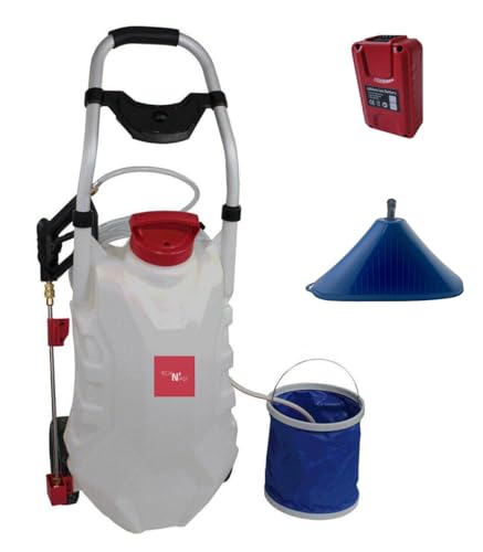 Pro Sprayer 4: Elektrischer Drucksprüher 30 l mit integrierter Spülung – Reichweite 13 m – 1 Akku – 3 Sprühdüsen, weiß von Tech'N'Fast