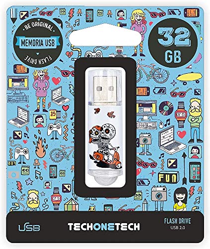 Techonetech Tec4002-32 Geschirrspülerbürste mit Spender, 32 GB Speicher, USB, Totenkopf Moto Techonetech Tec4002-32 Geschirrspülerbürste mit Spender, 32 GB Speicher, USB, Totenkopf Moto von TECH ONE TECH