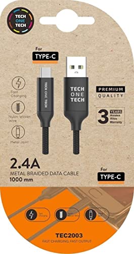 Tech-One-Tech Lade-Sync-Kabel USB-C Schwarz 1 m Tech-One-Tech Lade-Sync-Kabel USB-C Schwarz 1 m von Tech on tech