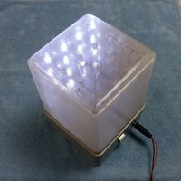 4x4x4 White Led Cube Box, 3D-Display Lichtshow-Effekt, Usb & 9V Batt-Input, Handgefertigte Tragbare Ultrahelle Einzigartige Lampe, Mit von TechArtDesigns